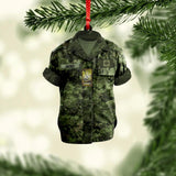 Personalized Canadian Veterans/Soldier Uniform Christmas Wood Ornament Printed 22OCT-DT04