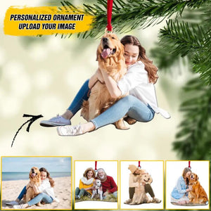 Personalized Your Image Dog Family Christmas Wood Ornament Printed QTDT0510