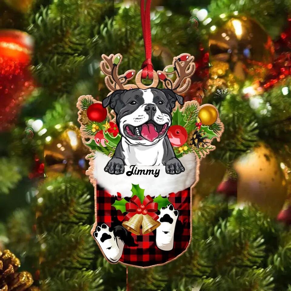 Personalized Dog Lover Christmas Wood Ornament Printed 22OCT-MA05
