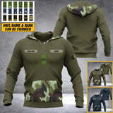 Personalized Irish Solider/ Veteran Camo With Name and Rank Hoodie 3D Printed QTDT0510