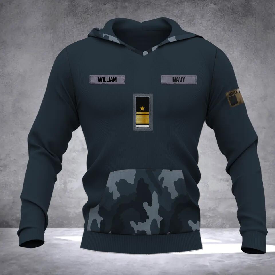 Personalized Irish Solider/ Veteran Camo With Name and Rank Hoodie 3D Printed QTDT0510
