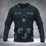 Personalized Irish Solider/ Veteran Camo With Name and Rank Hoodie 3D Printed QTDT0510