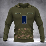Personalized Norwegian Solider/ Veteran Camo With Name and Rank Hoodie 3D Printed QTDT0510