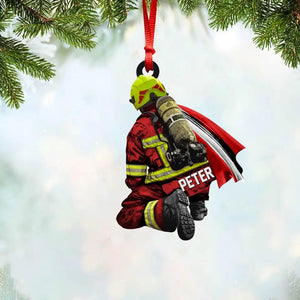 Personalized Austrian Firefighter Christmas Acrylic/Plastic Ornament Printed QTVQ0610