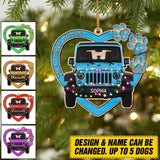 Personalized I'm Simple Woman Love Dog and Jeep Christmas Acrylic/Plastic Ornament Printed QTDT0710