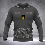 Personalized Australian Solider/ Veteran Camo With Name and Rank Hoodie 3D Printed QTDT0710