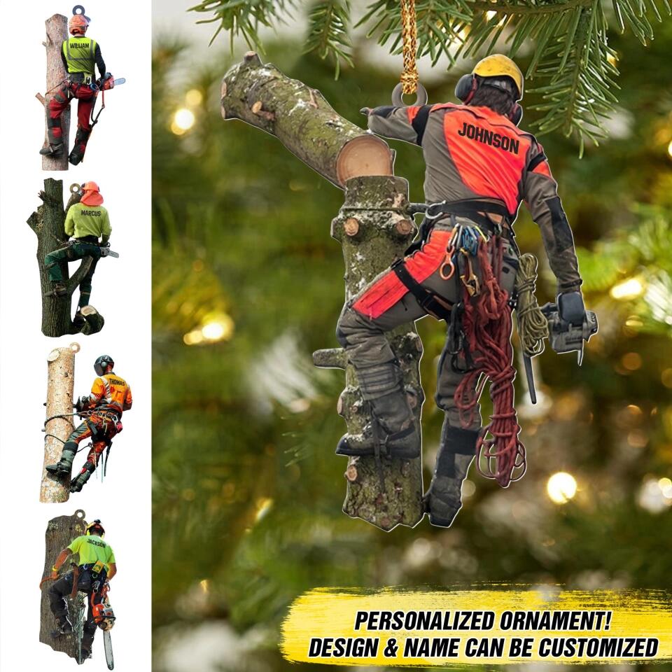 Personalized Arborist Christmas Wood Ornament Printed 22OCT-DT07