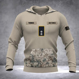 Personalized German Solider/ Veteran Camo With Name and Rank Hoodie 3D Printed QTDT0710