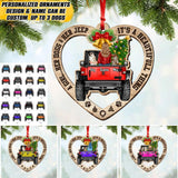 Personalized Jeep Dog Christmas Wood Ornament Printed 22OCT-HQ07