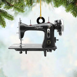 Personalized Sewing Machine Christmas Acrylic/Plastic Ornament Printed QTDT0710