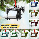 Personalized Sewing Machine Christmas Acrylic/Plastic Ornament Printed QTDT0710