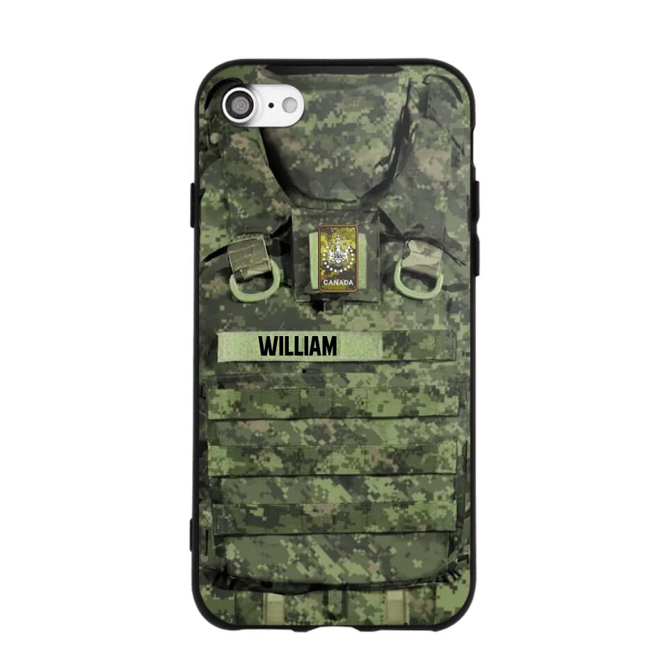 Personalized Canadian Veterans/Soldier Camo Phone Case Printed 22OCT-DT07
