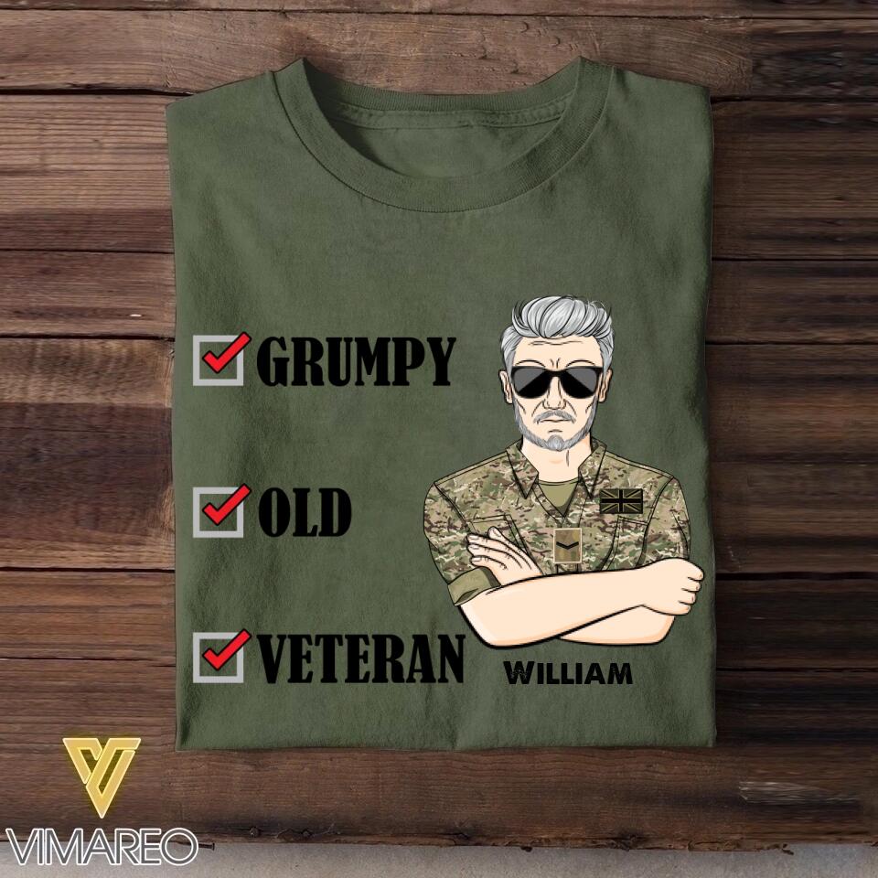 Personalized British Veteran/Soldier Tshirt Printed 22OCT-HY07