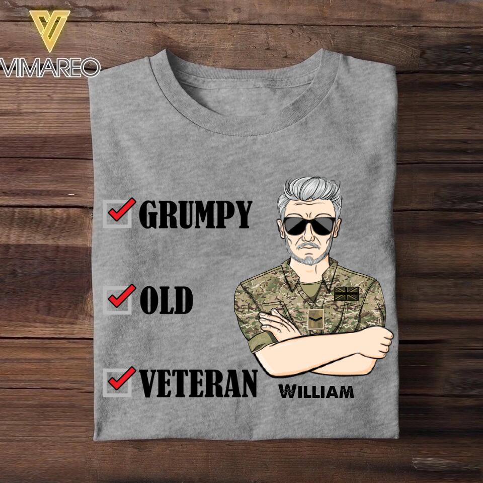 Personalized British Veteran/Soldier Tshirt Printed 22OCT-HY07
