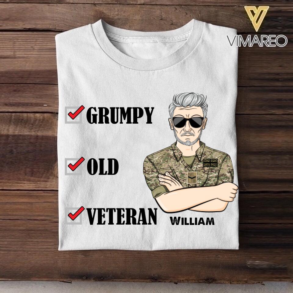 Personalized British Veteran/Soldier Tshirt Printed 22OCT-HY07