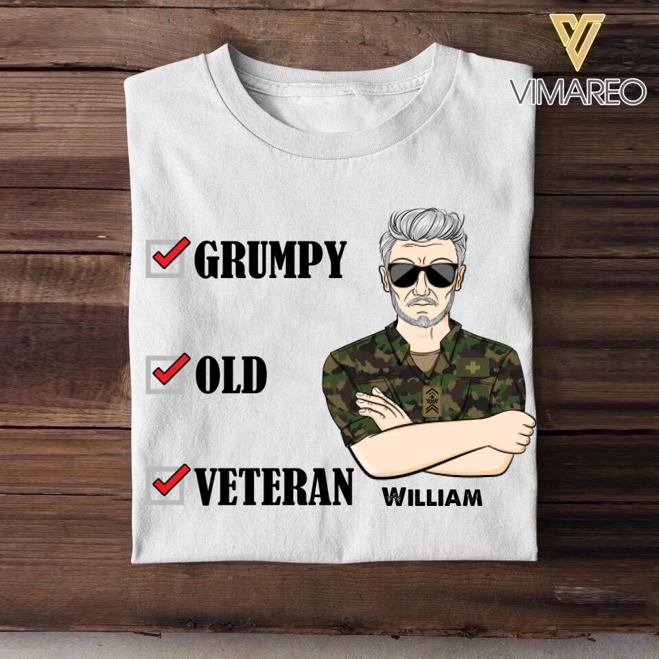 Personalized Swiss Veteran/Soldier Tshirt Printed 22OCT-HY07