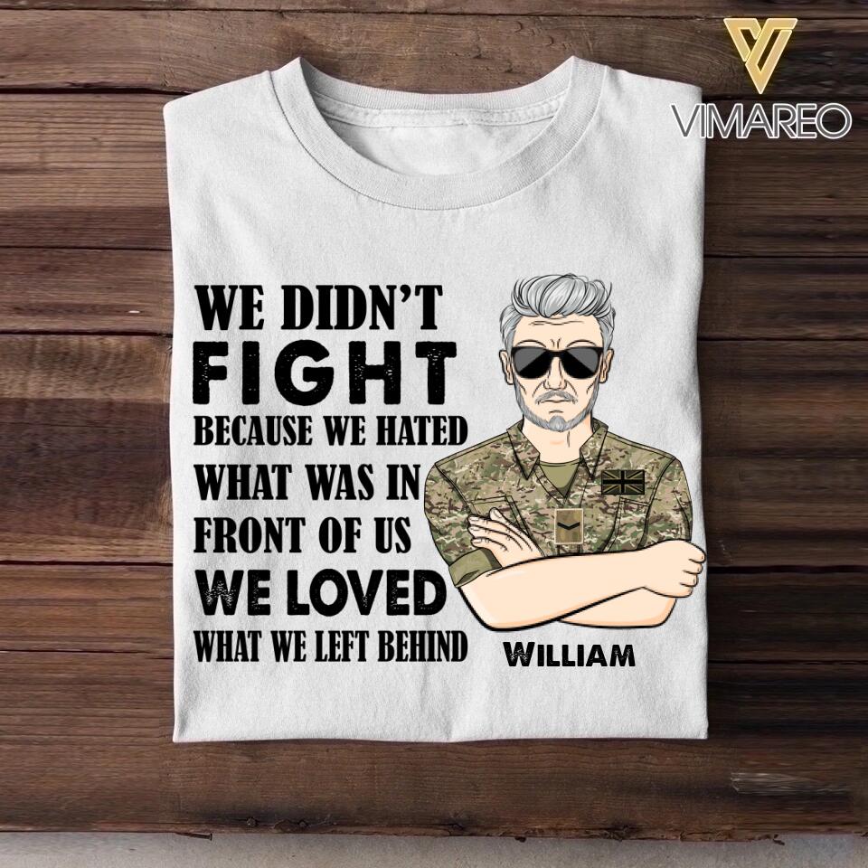 Personalized British Veteran/Soldier Tshirt Printed 22OCT-HY11