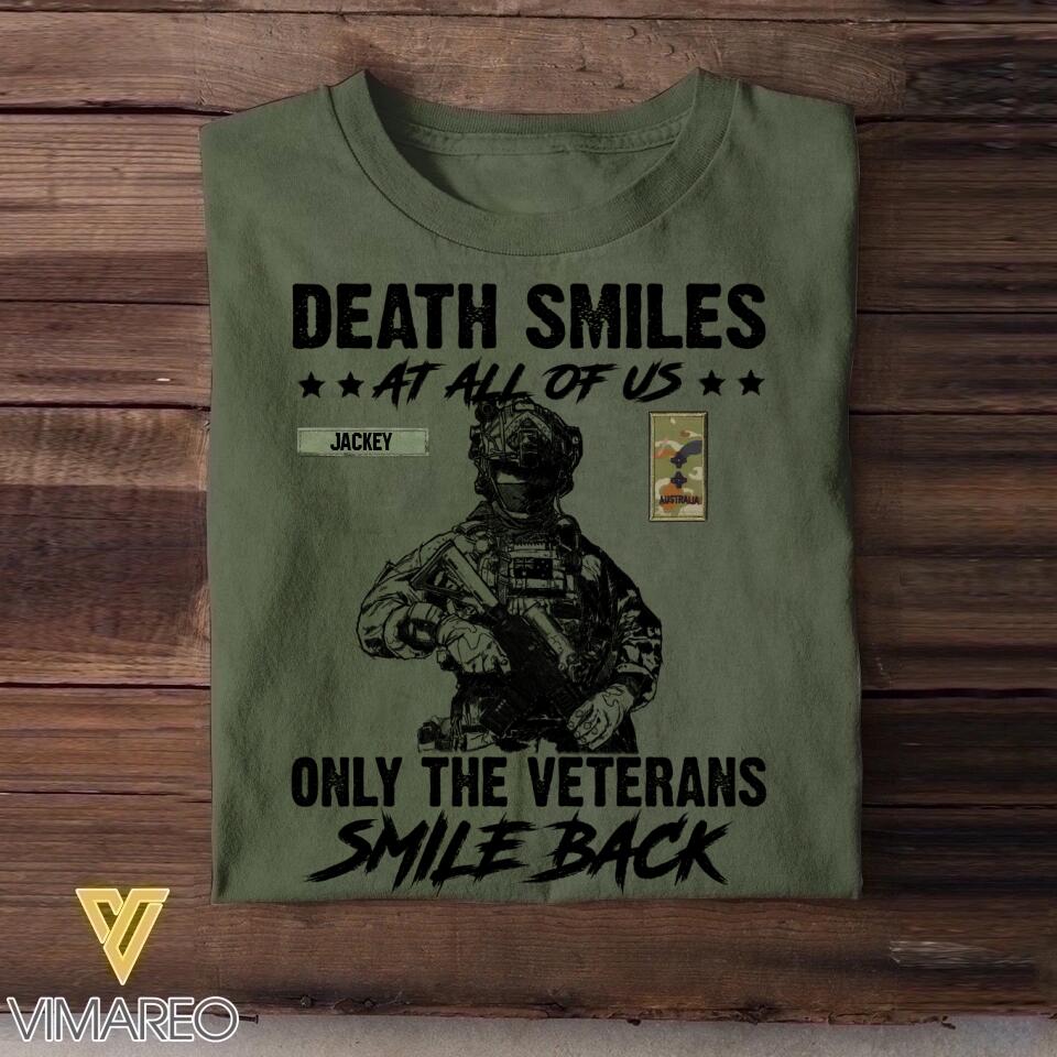 Personalized Australian Veteran/Soldier Tshirt Printed 22OCT-DT11