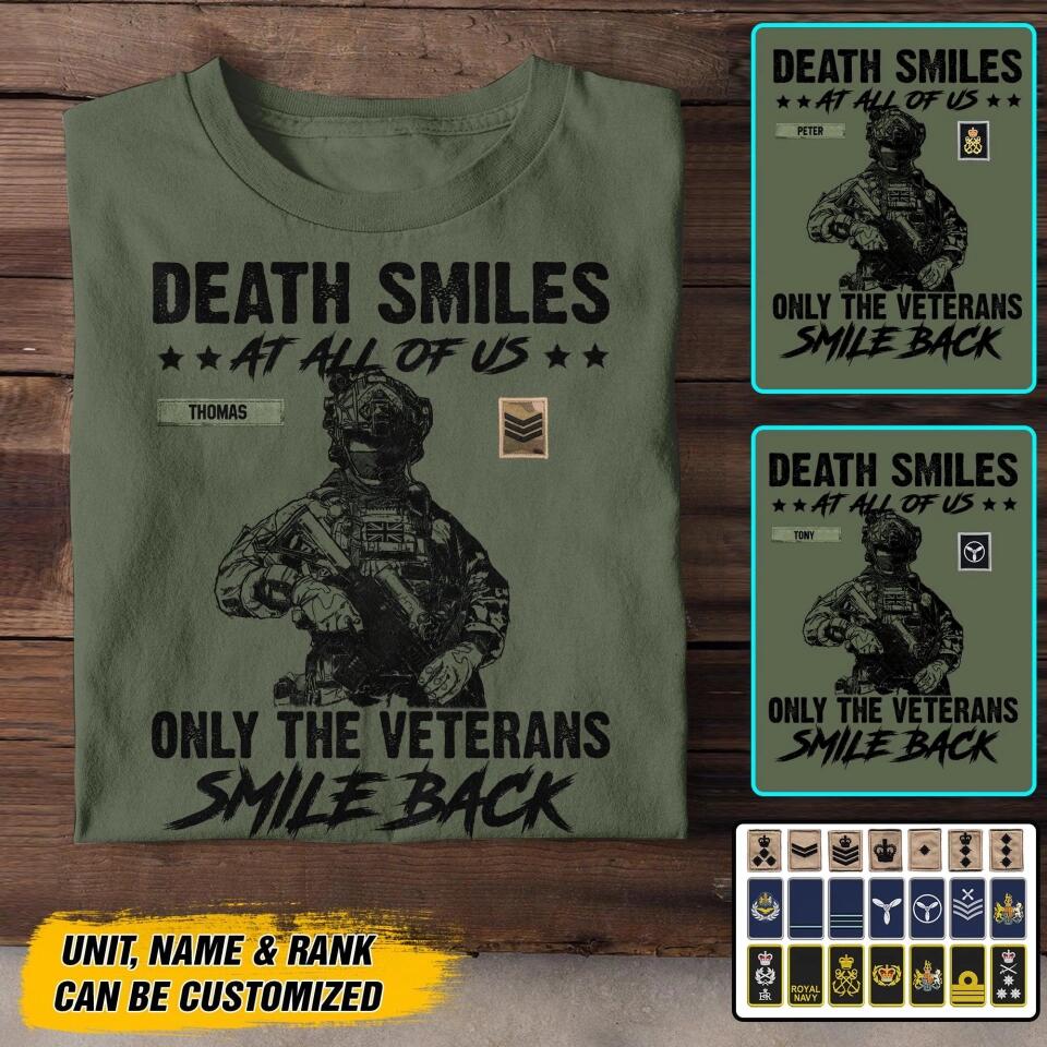 Personalized British Veteran/Soldier Tshirt Printed 22OCT-DT11