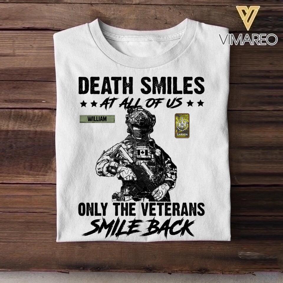 Personalized Canadian Veteran/Soldier Tshirt Printed 22OCT-DT11