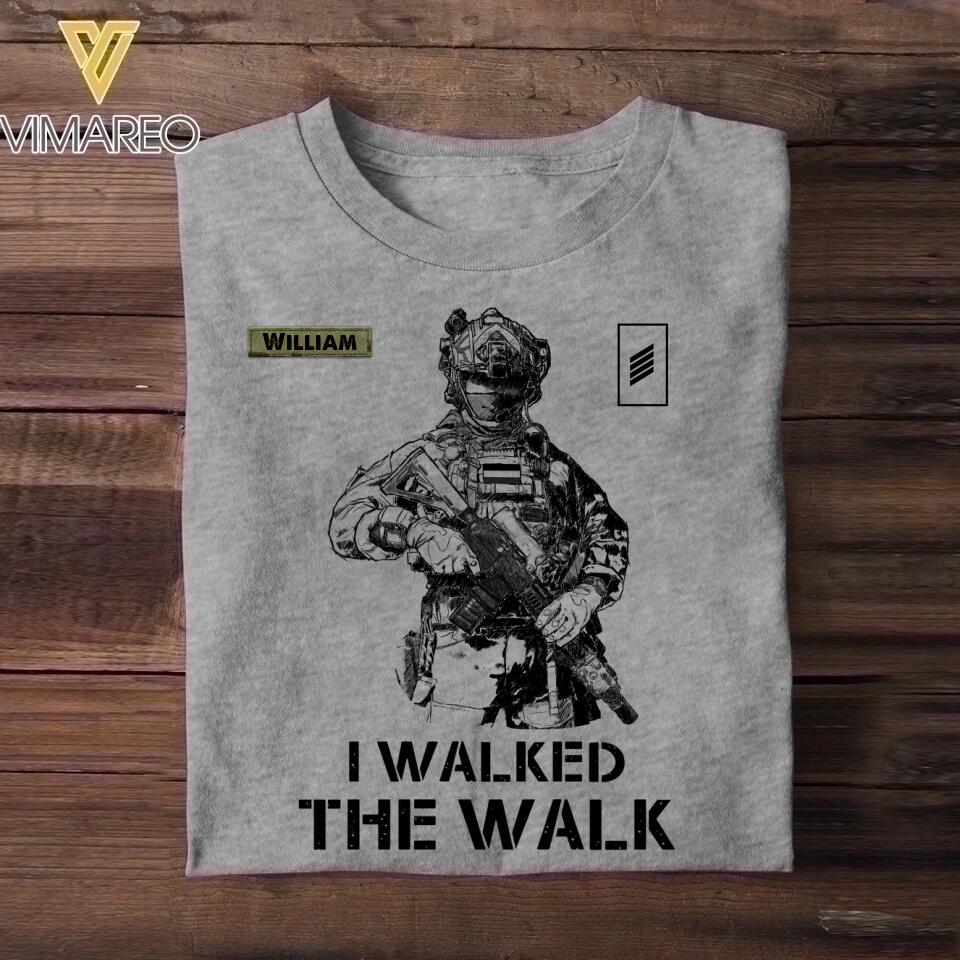 Personalized German Veteran/Soldier Tshirt Printed 22OCT-HY12