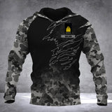 Personalized Australian Solider/ Veteran Camo With Name and Rank Hoodie 3D Printed QTDT1410