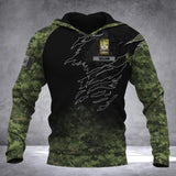Personalized Canadian Solider/ Veteran Camo With Name and Rank Hoodie 3D Printed QTDT1410