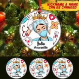 Personalized Nurse Life Christmas Ornament Printed QTMA1410
