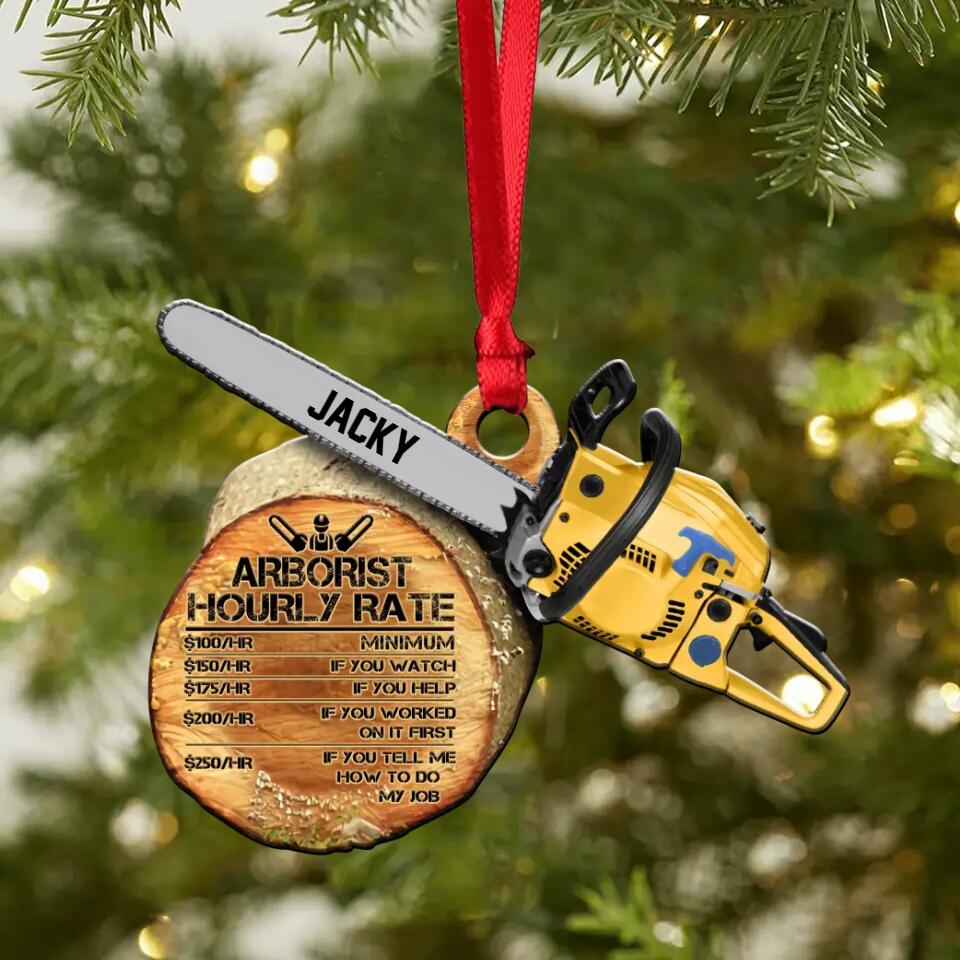 Personalized Arboris hourly rate Ornament Printed QTHQ1410