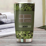 Personalized Danish Veteran/Soldier Camo Tumbler Printed 22OCT-HY14