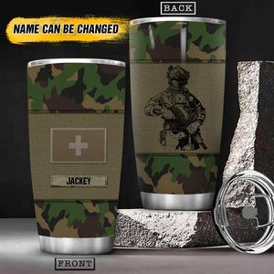 Personalized Swiss Veteran/Soldier Flag Camo Tumbler Printed 22OCT-HY14