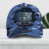 Personalized Australian Veteran Camo Rank Hand Peaked Cap 3D Printed QTDT1410