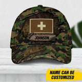 Personalized Swiss Veteran Camo Rank Peaked Cap 3D Printed QTDT1410