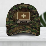 Personalized Swiss Veteran Camo Rank Peaked Cap 3D Printed QTDT1410