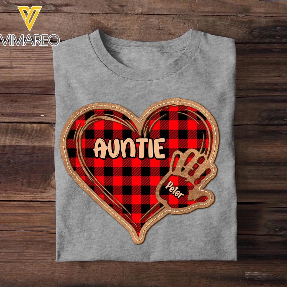 Personalized Auntie Kid Caro Color Tshirt Printed 22OCT-DT15