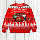 Personalized God Blessed The Broken Road That Led Me Straight To You Couple Christmas Sweatshirt Prined QTDT1510