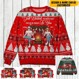 Personalized God Blessed The Broken Road That Led Me Straight To You Couple Christmas Sweatshirt Prined QTDT1510