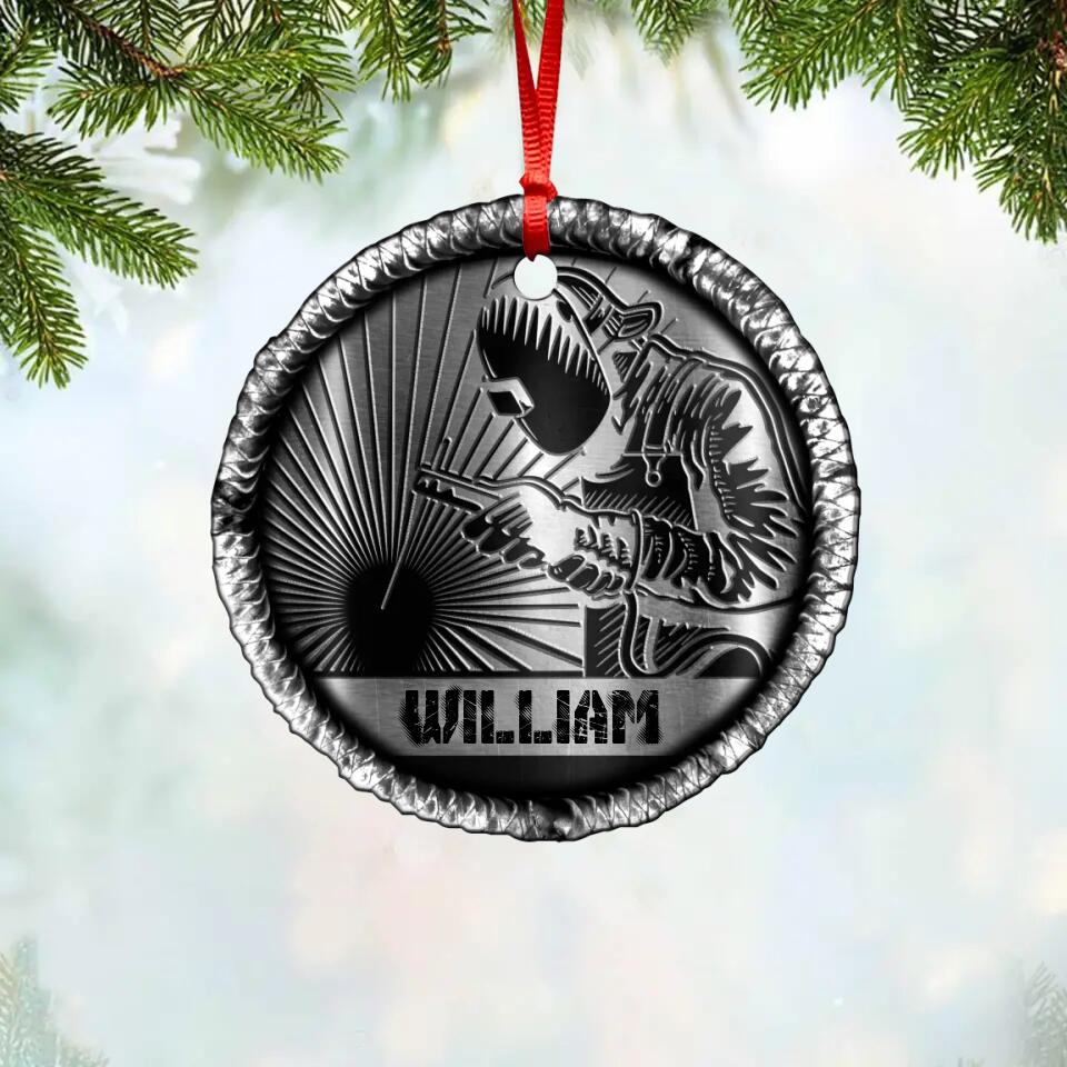 Personalized Welder Christmas Acrylic/Plastic Ornament Printed 22OCT-HQ17