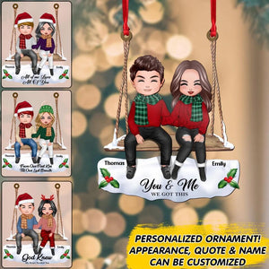 Personalized Couple Gifts Love Christmas Wood Ornament Printed OCT-DT18