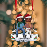 Personalized Couple Gifts Love Christmas Wood Ornament Printed OCT-DT18