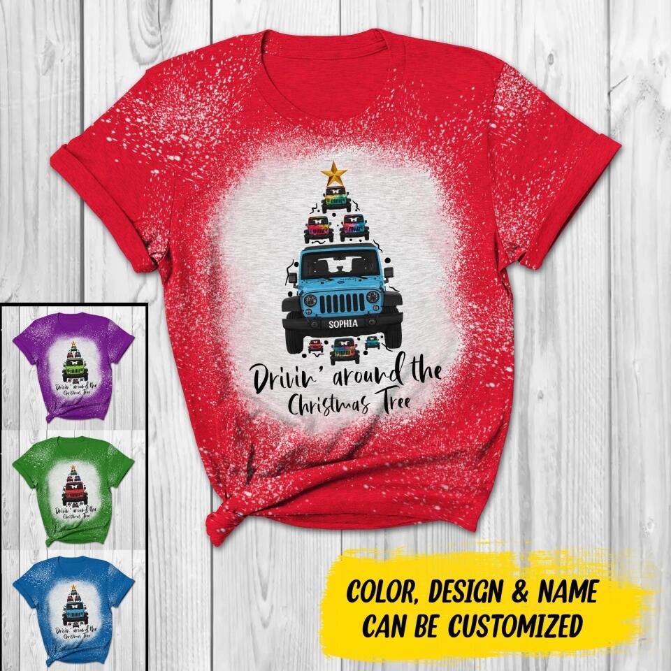 Personalized Jeep Girl Christmas Tshirt 3D Printed QTDT1910