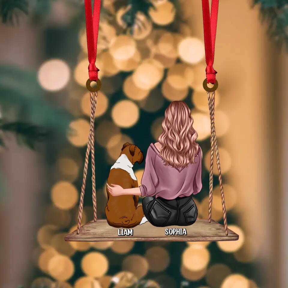 Personalized Dog Girl Gifts Christmas Wood Ornament Printed OCT-HQ19