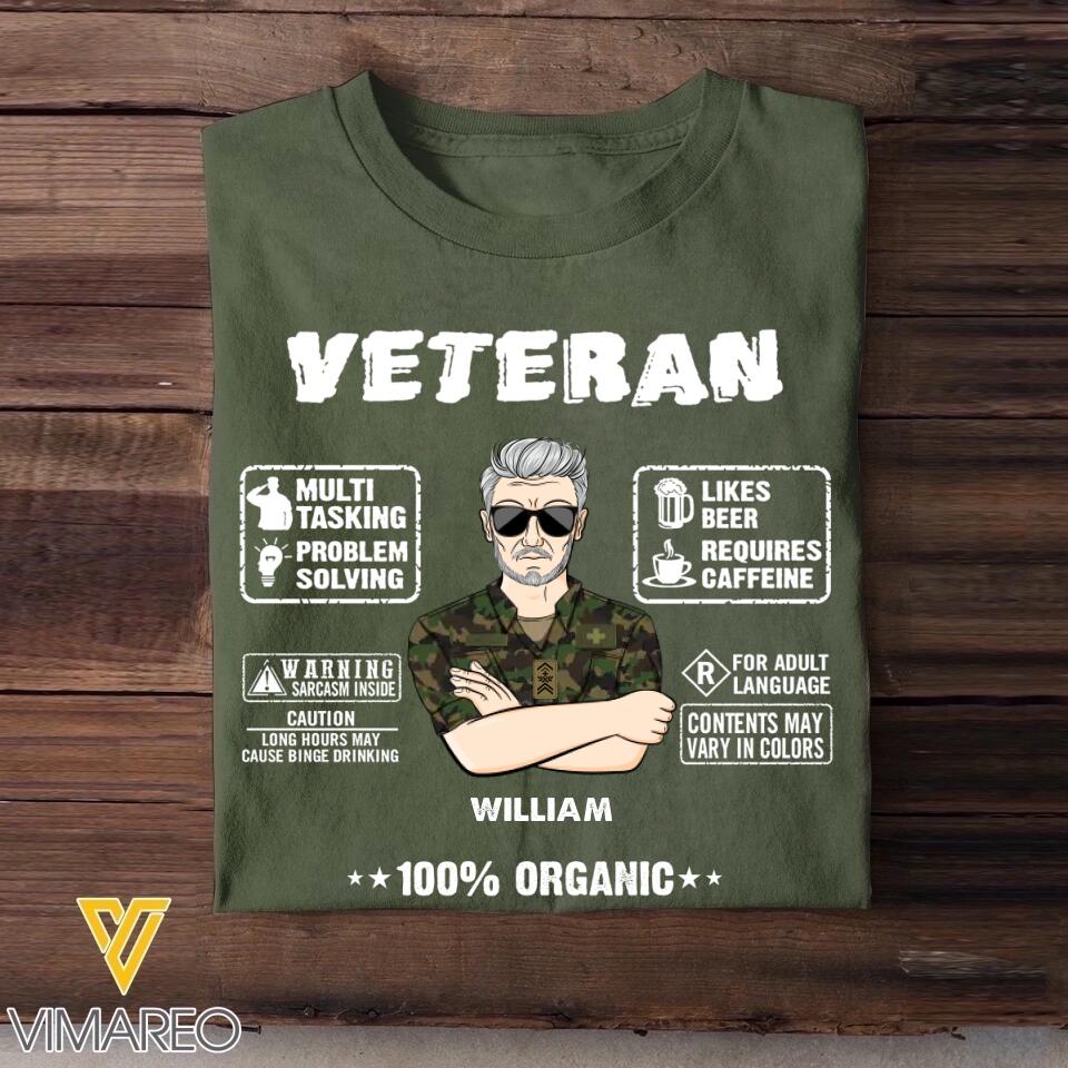 Personalized Swiss Veteran 100% Organic With Rank Name And Camo Uniform Tshirt Printed 22OCT-HY19