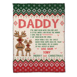 Personalized Dad & Son Christmas Quilt Blanket Printed QTDT2010