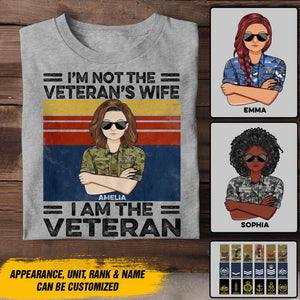 Personalized I'm Not The Veteran's Wife I'm Australian Veteran Camo Uniform Tshirt Printed 22OCT-DT19