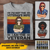 Personalized I'm Not The Veteran's Wife I'm Australian Veteran Camo Uniform Tshirt Printed 22OCT-DT19