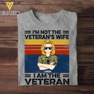 Personalized I'm Not The Veteran's Wife I'm Australian Veteran Camo Uniform Tshirt Printed 22OCT-DT19