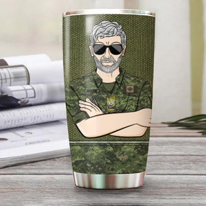 Personalized  Never Underestimate The Tenacious Power Of Grandma Who Is Also A Canadian Veteran Tumbler Printed QTDT2010