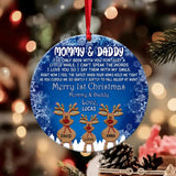 Personalized Freestanding Reindeer Family Christmas Acrylic/Plastic Ornament Printed QTDT2010