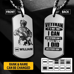 Personalized French Veteran It's Not That I Can Others Can't It's That I Did  Necklaces Printed 22OCT-HY21
